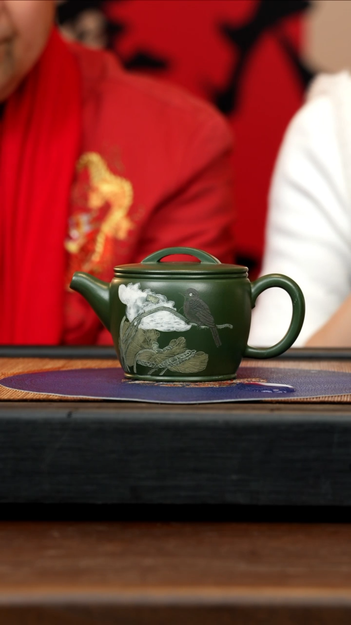 【闪购商品】紫砂茶壶CLQ 绿泥 汉瓦