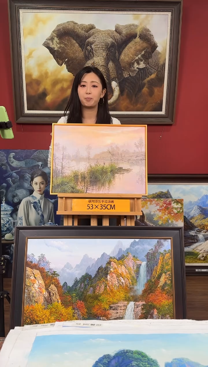 油画【119号】约53*35cm丨朝鲜原创纯手绘孤品油画丨顺丰包邮 