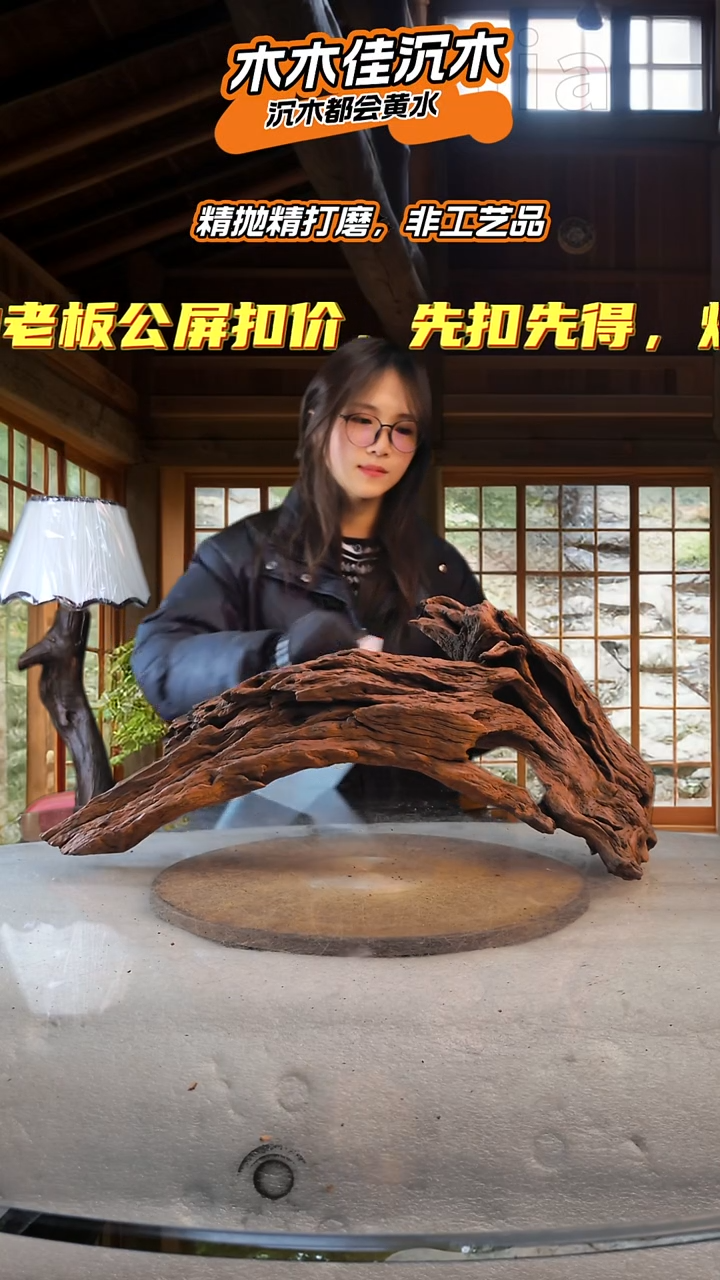 鹤****c木木佳沉木鱼缸造景-532