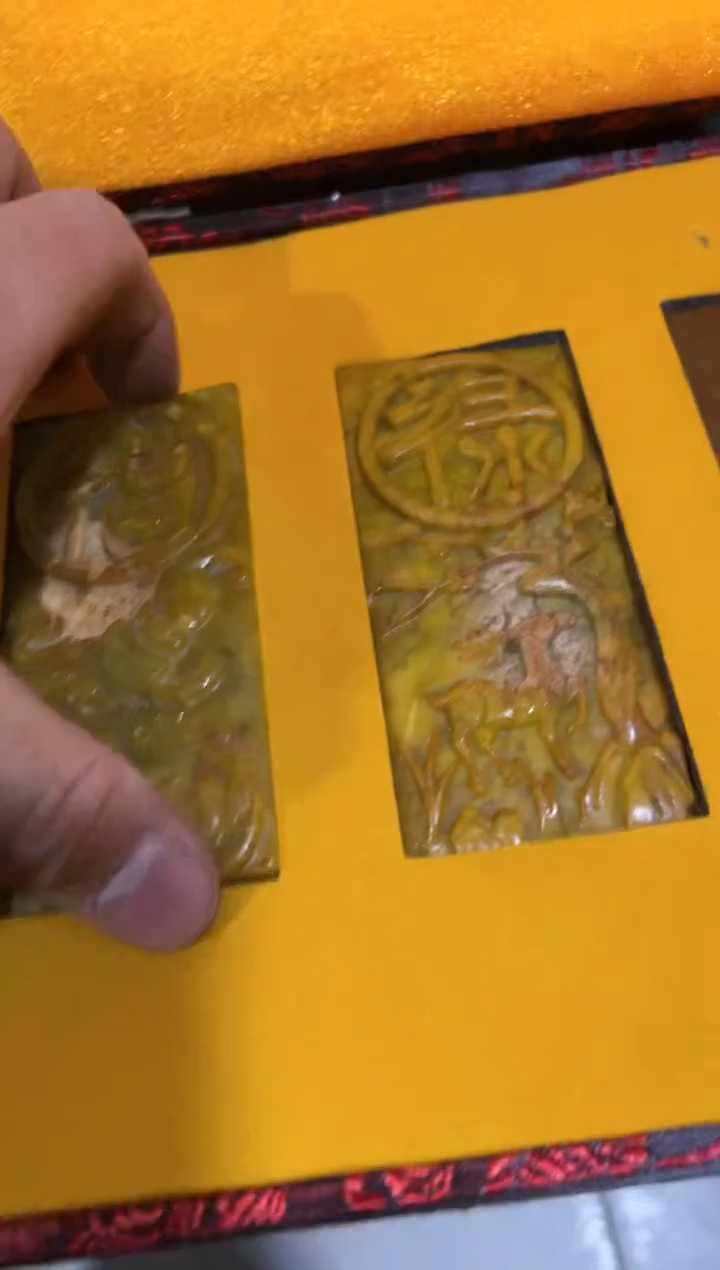 玉福禄寿喜财收藏怀旧摆件代拍链接(以直播展示为准)