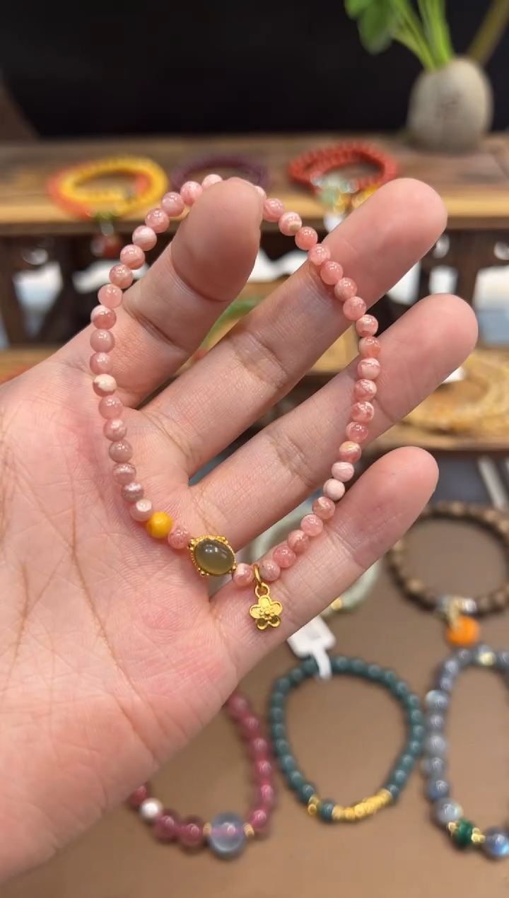 【闪购商品】菱锰矿（红纹石）手绳未镶嵌@@手饰