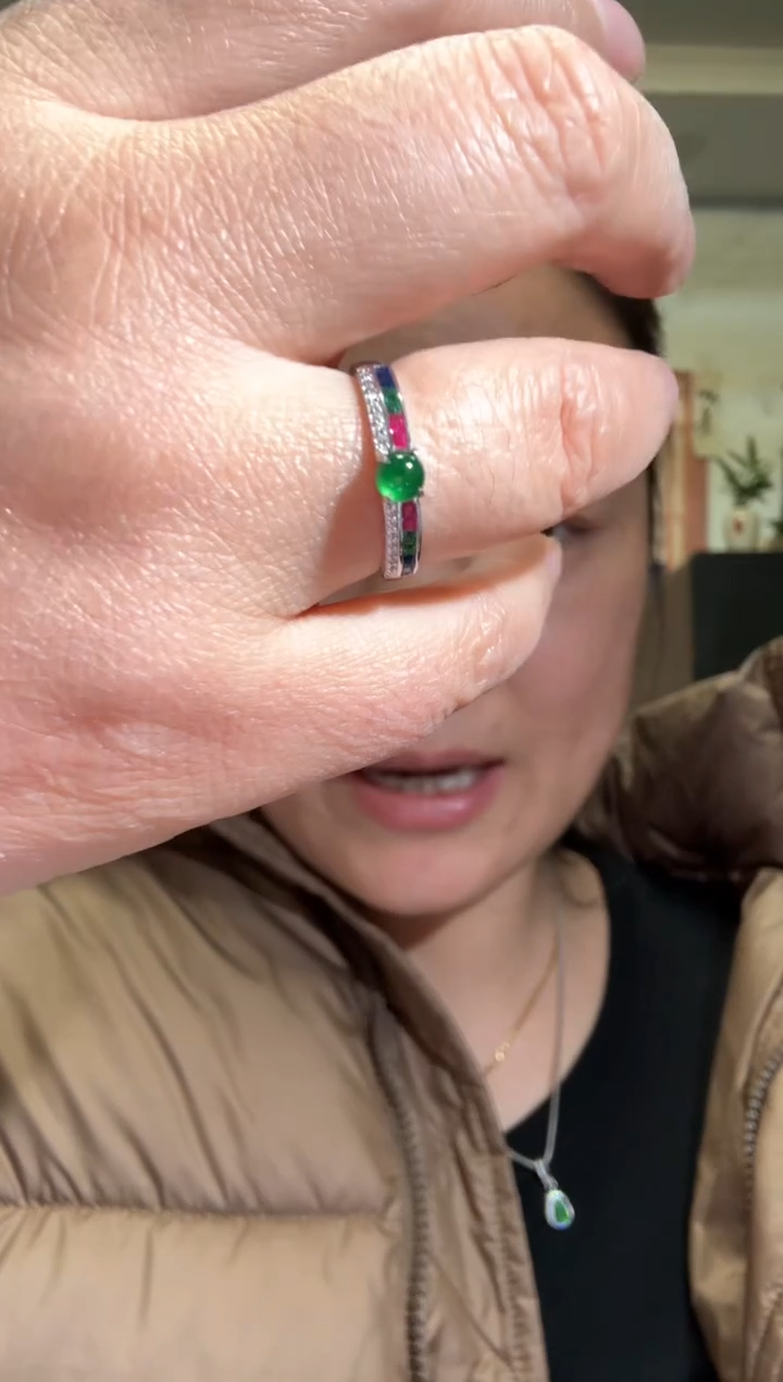 颈饰银S925镶嵌翡翠00005195