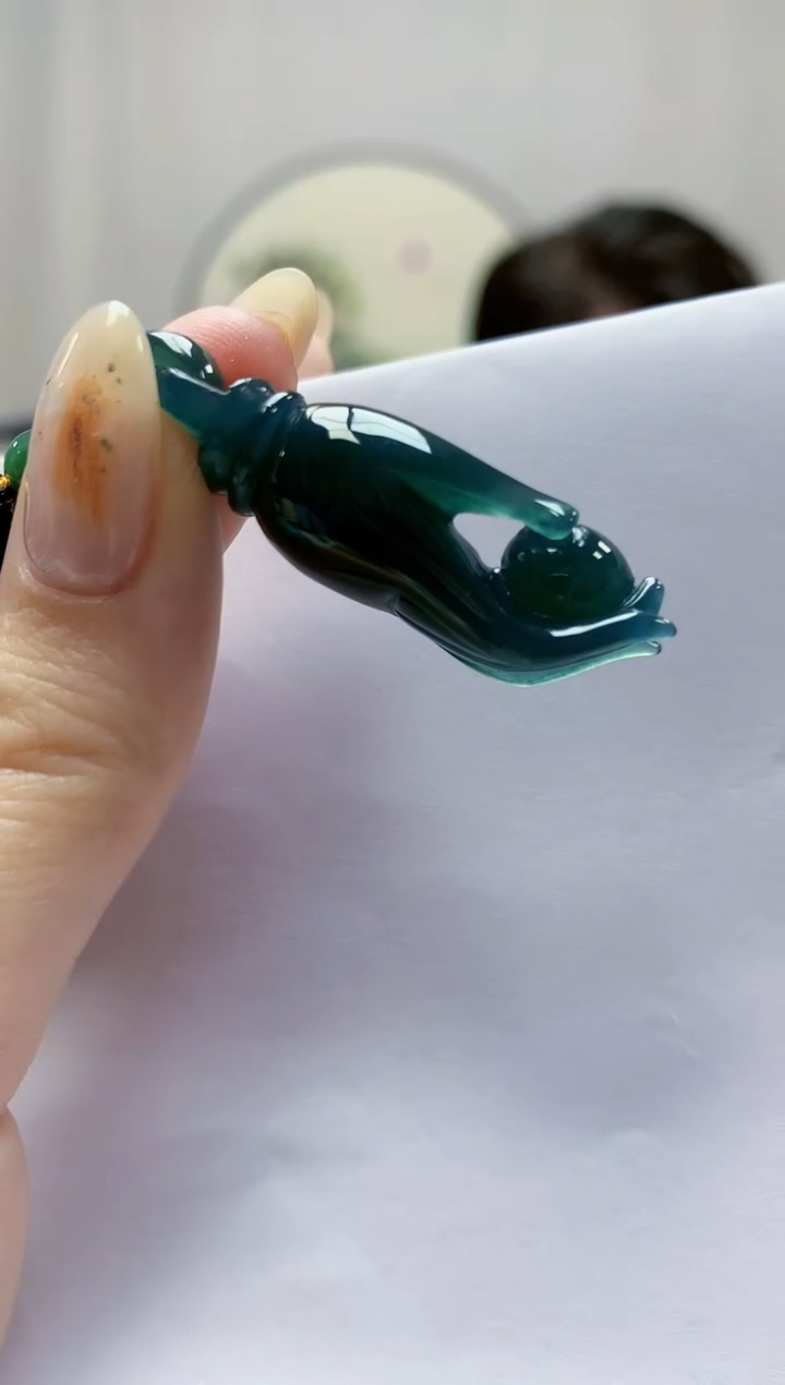 未镶嵌定制翡翠5060jw-毛货挂件75