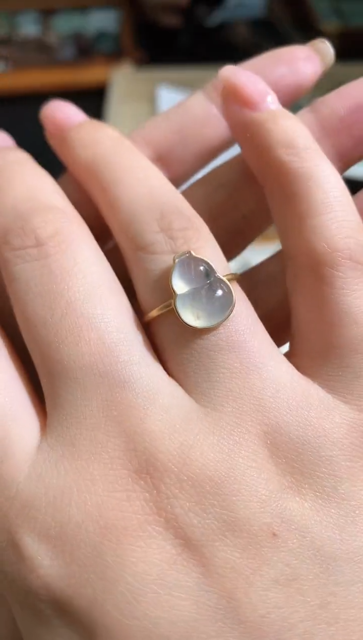 【闪购商品】翡翠戒指18K金镶嵌250308290