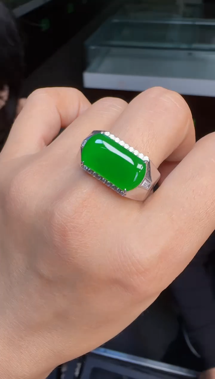 未镶嵌定制翡翠翡翠戒指80
