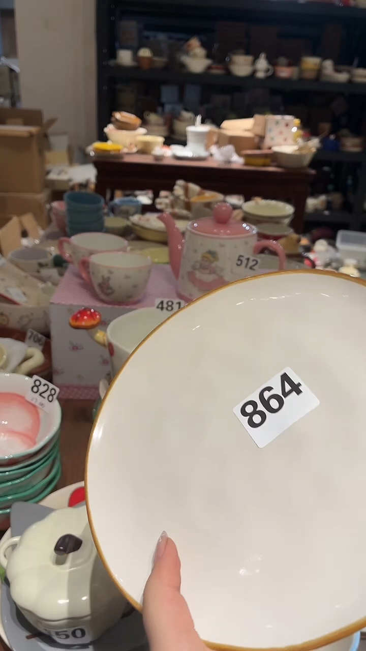 瓷864 盘子 普通 2个 瑕疵
