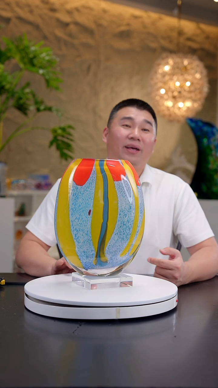 手工艺品琉璃彩色设计款花器