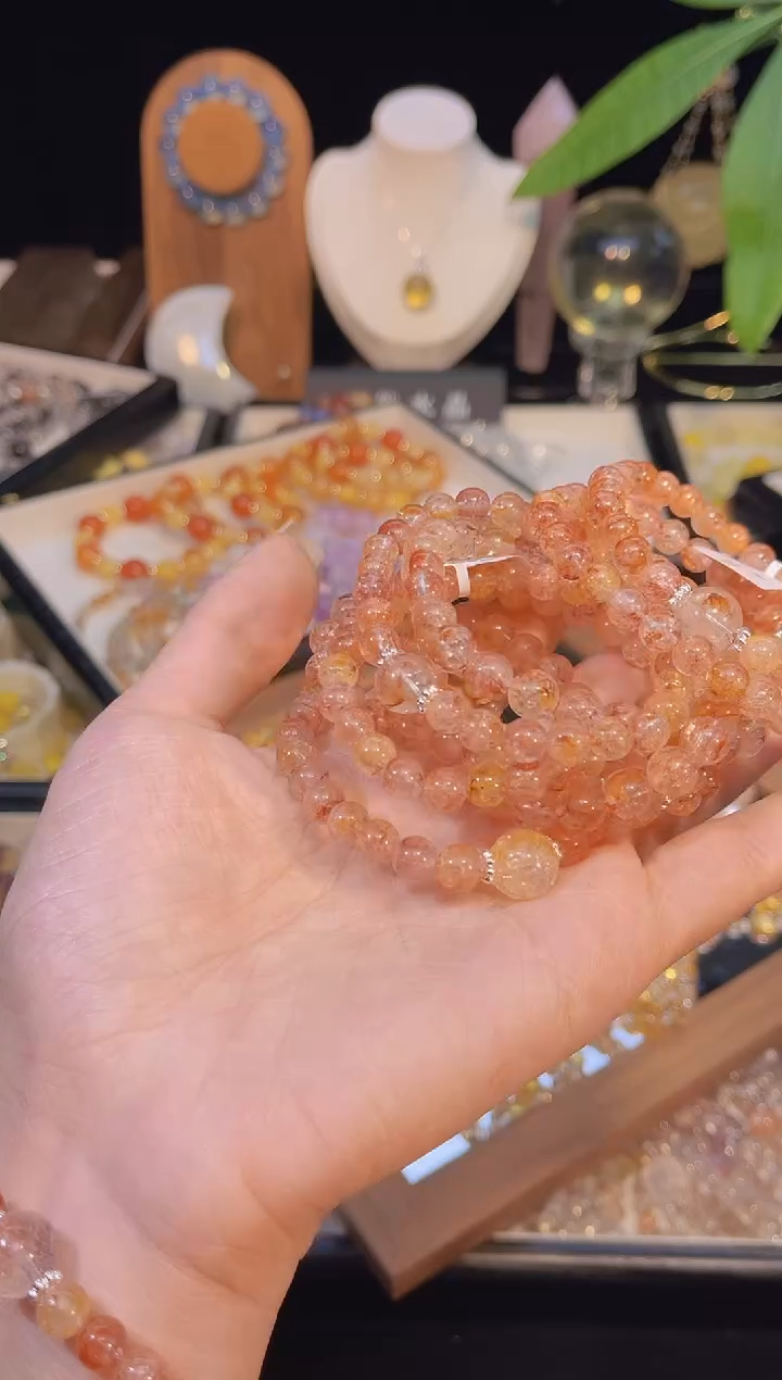 未镶嵌手串水晶闪灵胶花