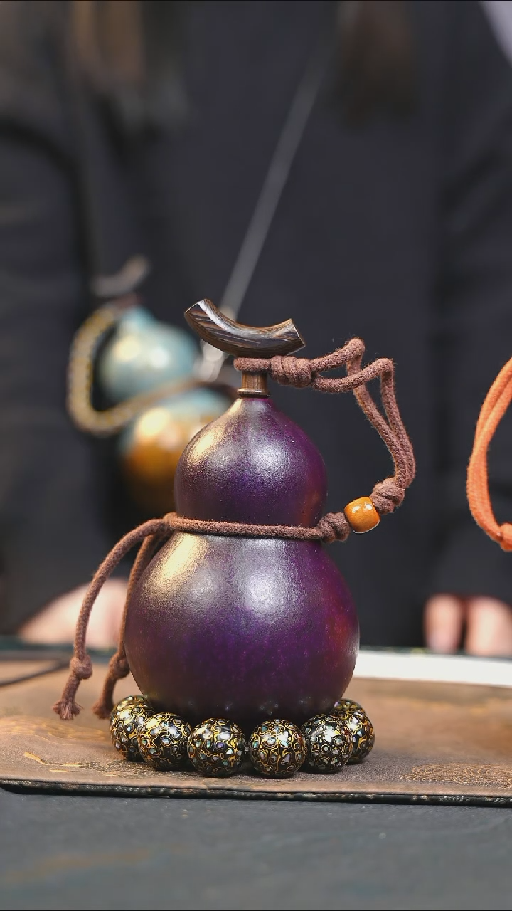 【闪购商品】XC116大漆酒葫芦不包手串及旋转底座