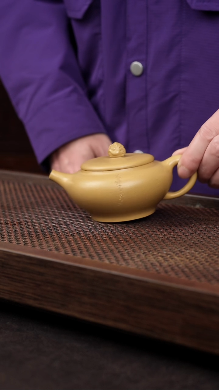 【闪购商品】紫砂茶壶黄金段刻绘扁灯