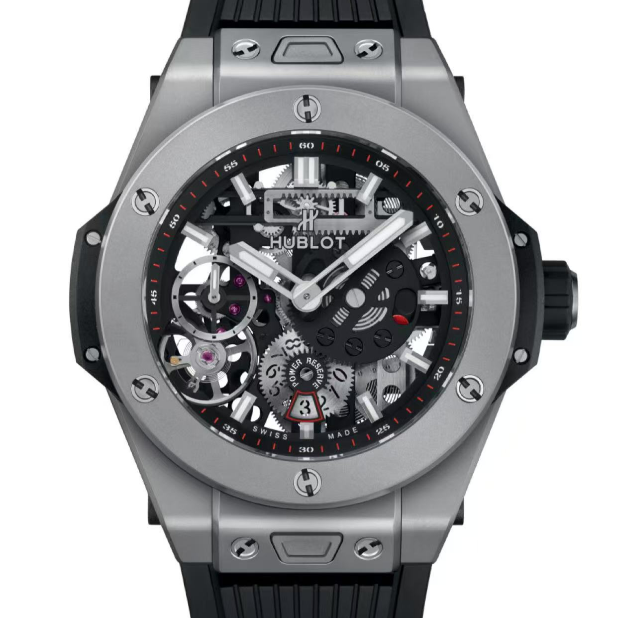 99新 Hublot/宇舶表 哈奢馆/潮人/宇舶414/钛金属/45mm/全套