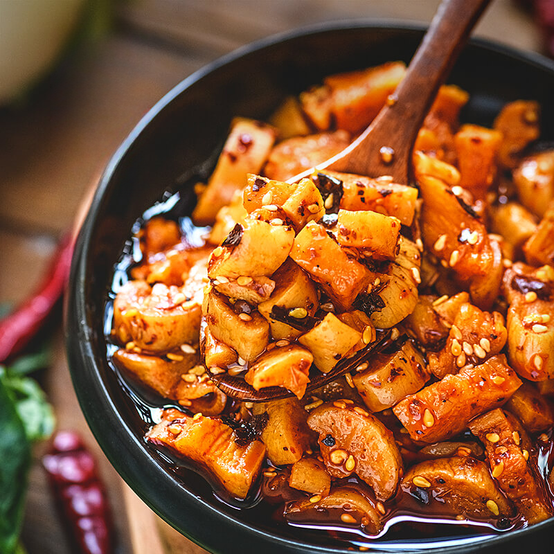 徐州美食儿时味道萝卜干五香麻辣萝卜条芝麻榨菜咸菜五香块腌酱菜