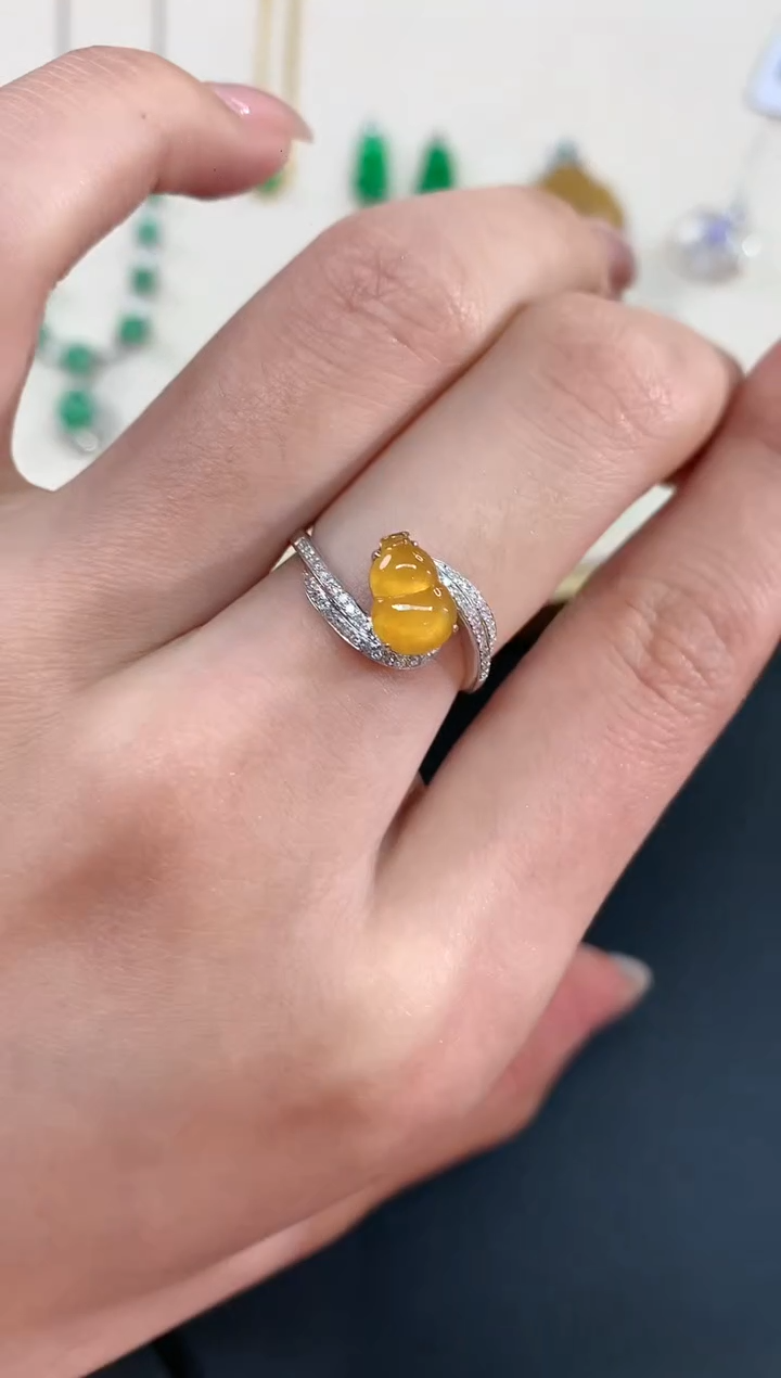 【闪购商品】翡翠戒指18K金镶嵌A736|2980