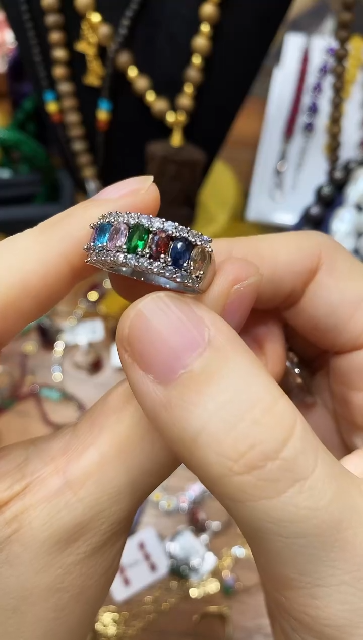 无非金属彩色戒指