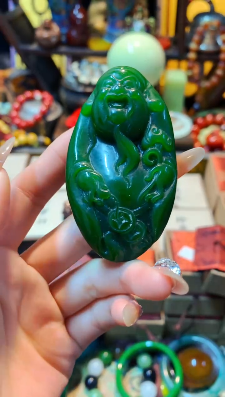 【闪购商品】和田玉（碧玉）挂件未镶嵌主播推荐主播推荐