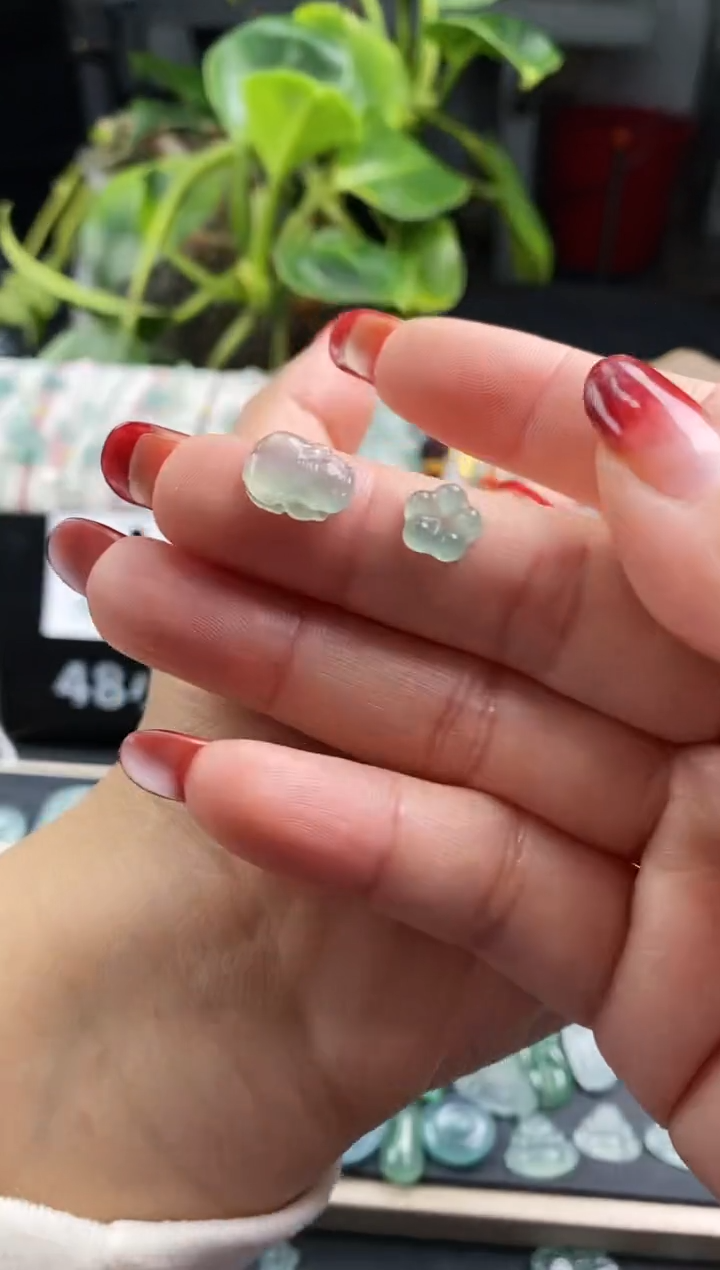 【闪购商品】翡翠裸石貔貅小花