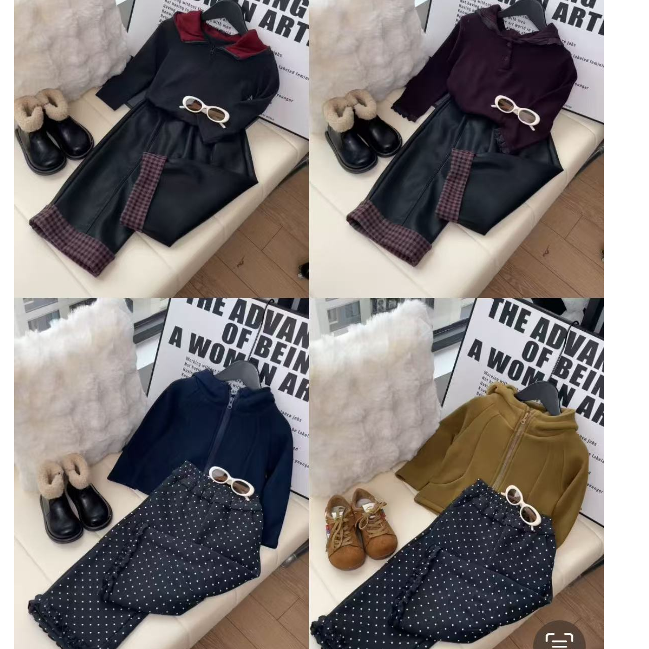 【301-399】2025年新款洋气女孩时尚短裙秋季学院风女童套装