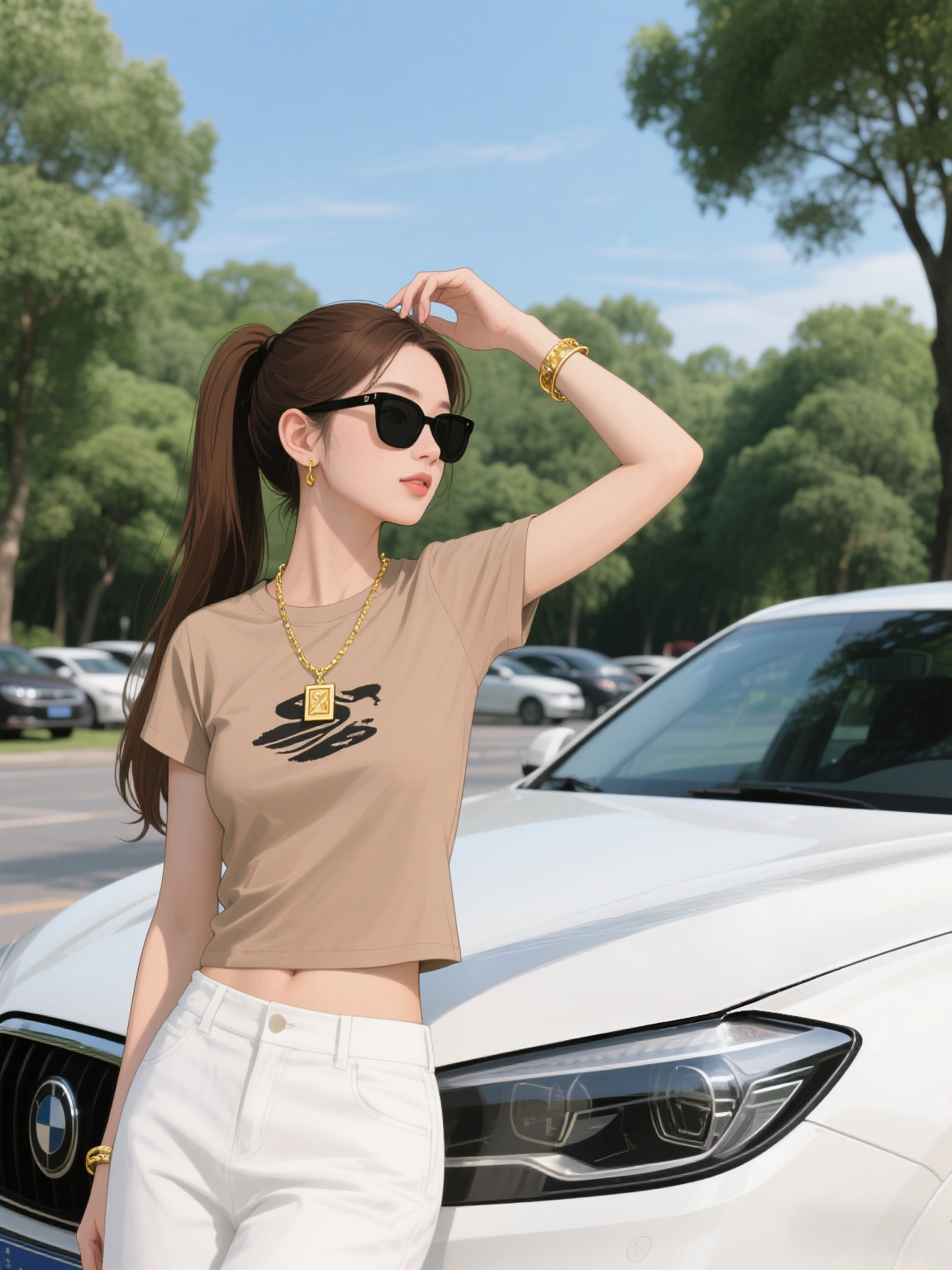 潮品百搭短款圆领短袖通勤直播间编码款01-199