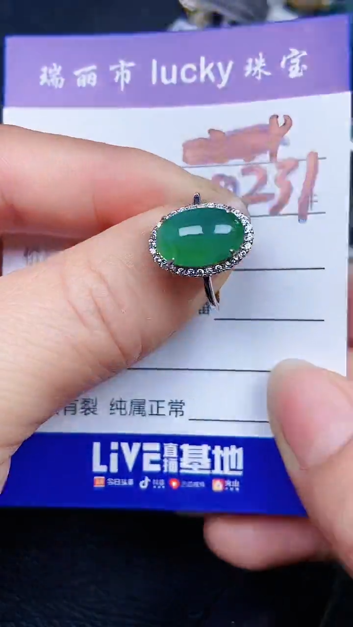 颈饰银S925镶嵌翡翠0231