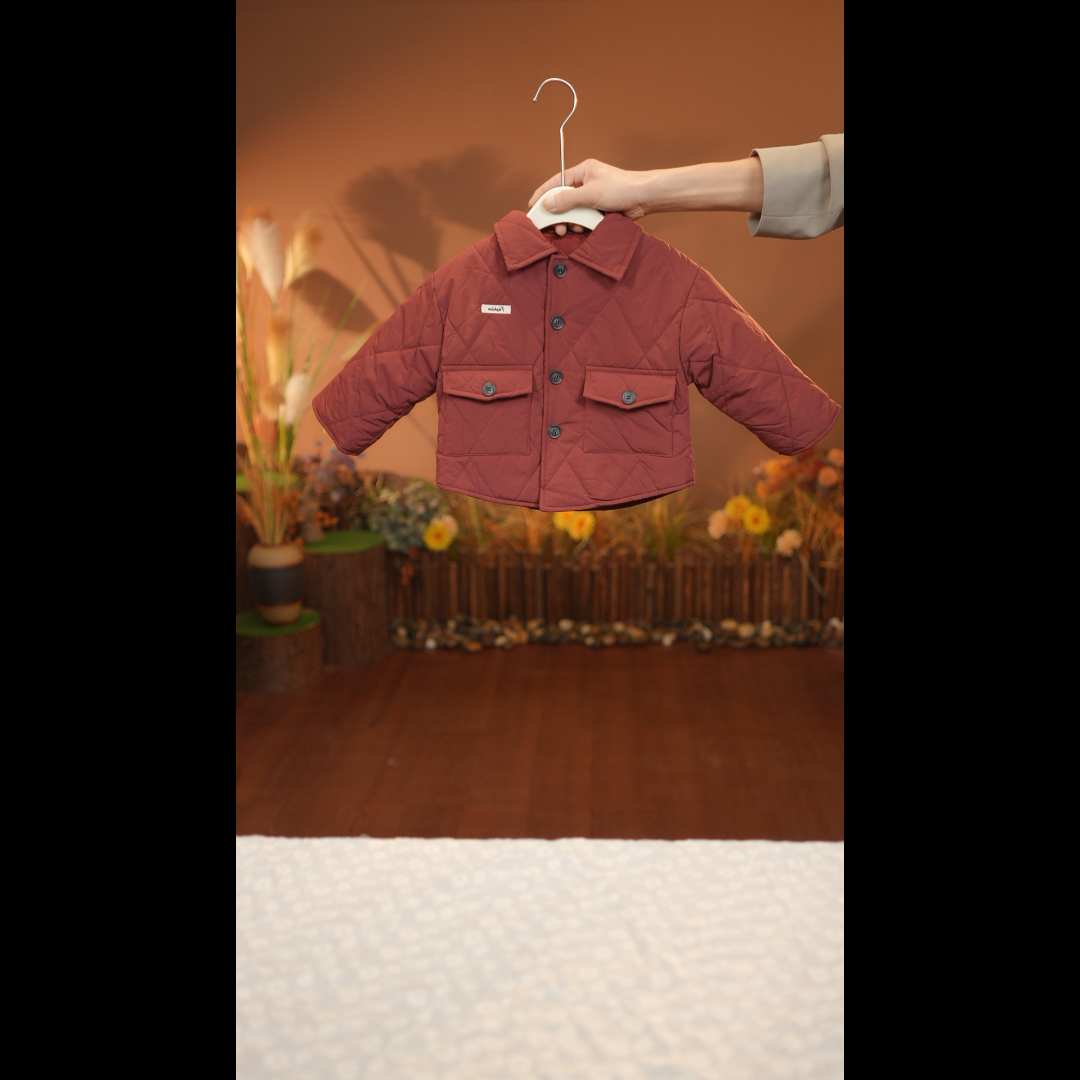 儿童洋气厚款童装常规款诱惑连帽棉服翻领棉袄休闲时尚气质