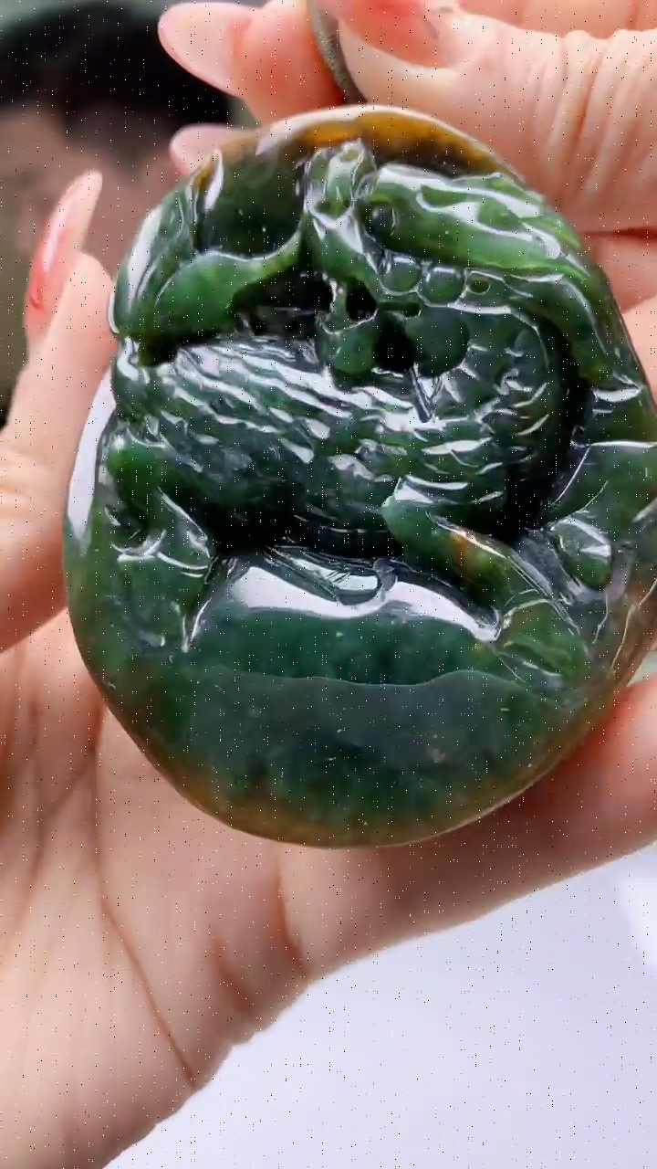 【闪购商品】定制翡翠未镶嵌4917ty-毛货挂件42