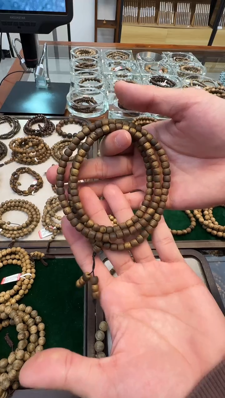 【闪购商品】沉香手串绿棋鼓珠0.6m13克多圈多样性发一沉香