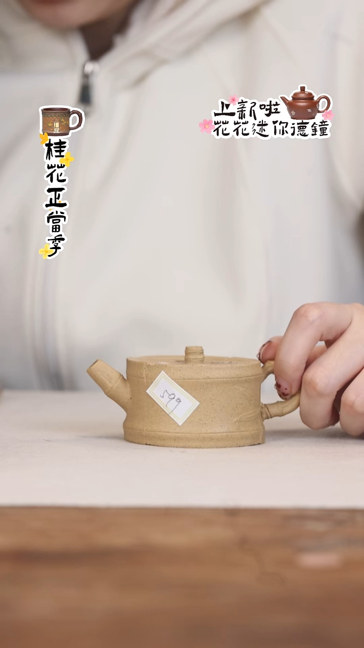 茶壶紫砂段泥熊猫竹段 