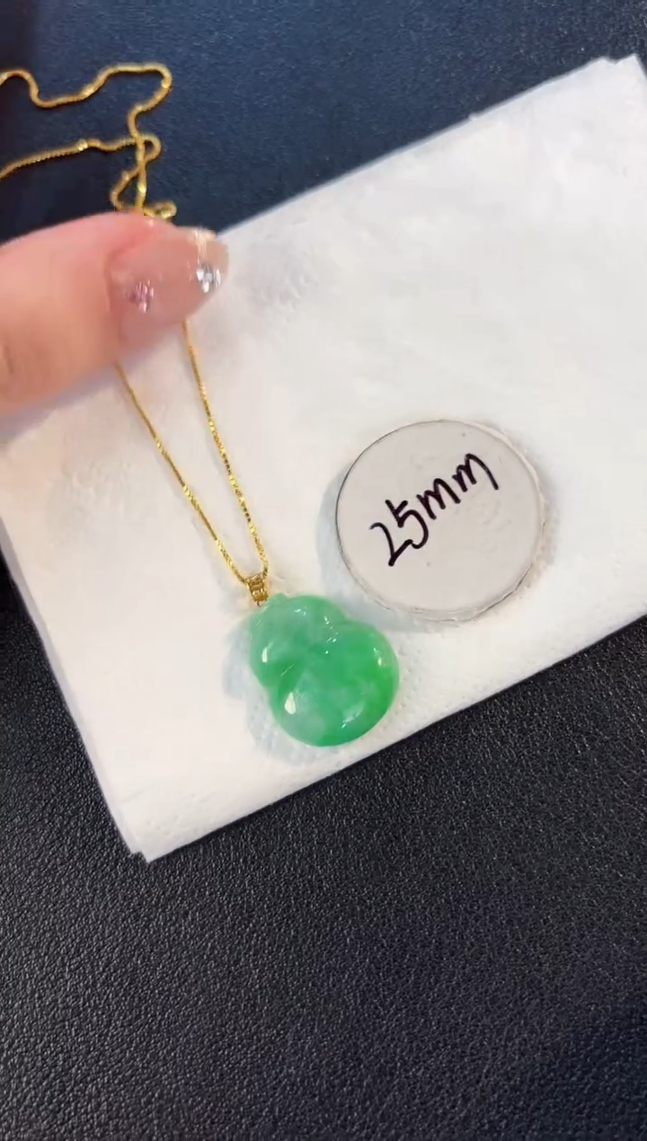 【闪购商品】翡翠颈饰18K金镶嵌缅料A货/支持复检/一件