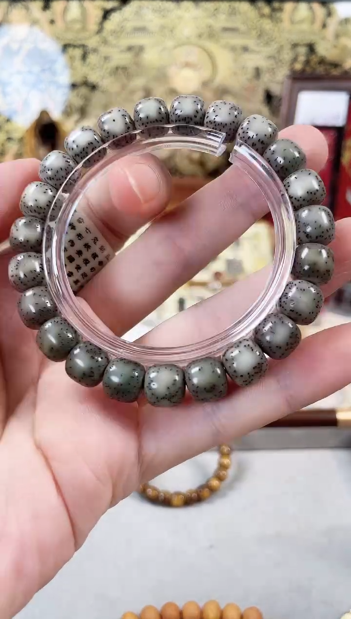 手串星月菩提10*9月带双留白 糯冰料 一物一图！