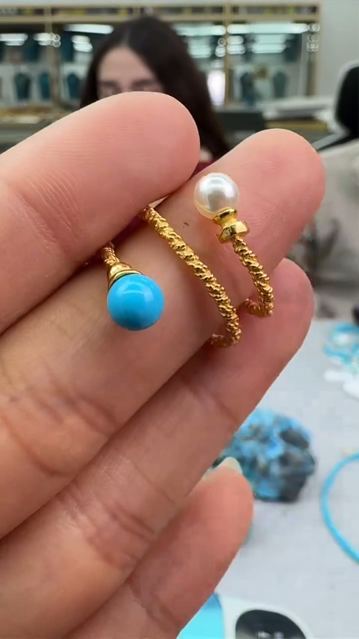 【闪购商品】绿松石戒指未镶嵌95秒拍号