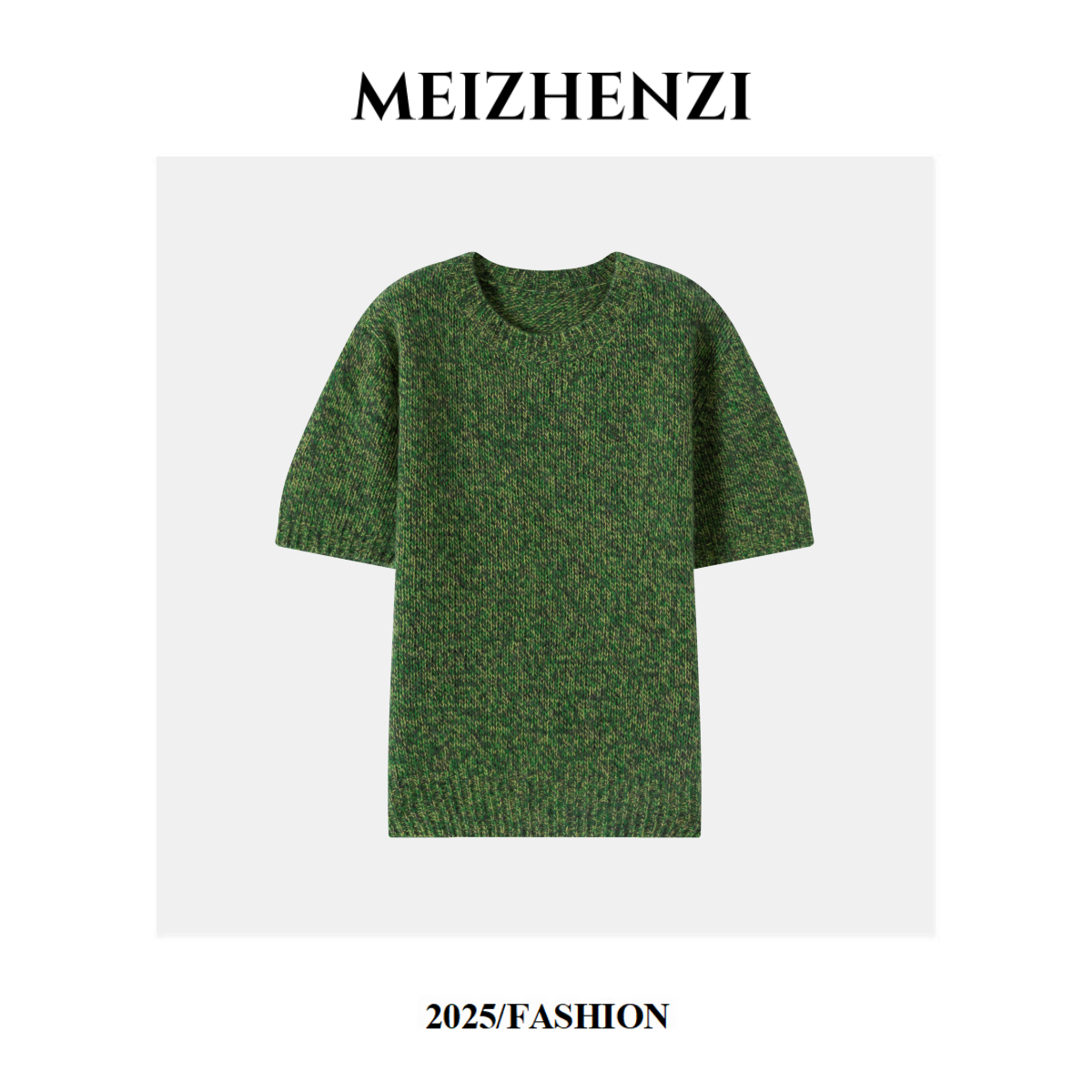 MEIZHENZI【花线绵羊毛】绿野仙踪圆领针织衫女宽松毛衣（严禁机洗）