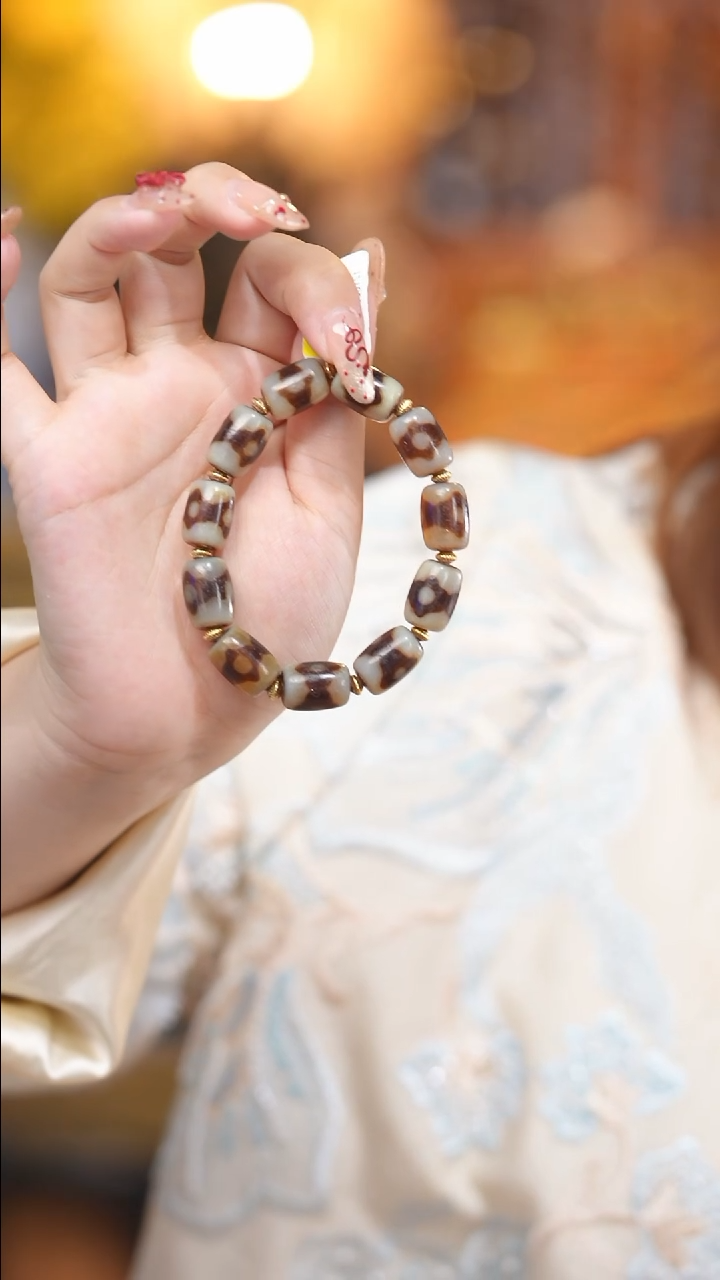 【闪购商品】玛瑙/玉髓颈饰未镶嵌Q30812坛城多宝手串