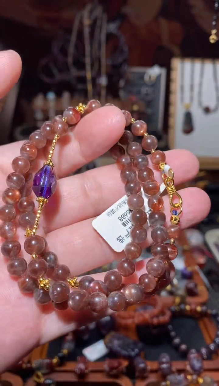 【闪购商品】长石堇青金太阳万能链未镶嵌多样性发一