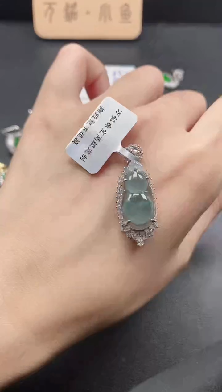 银S925镶嵌戒指翡翠15511