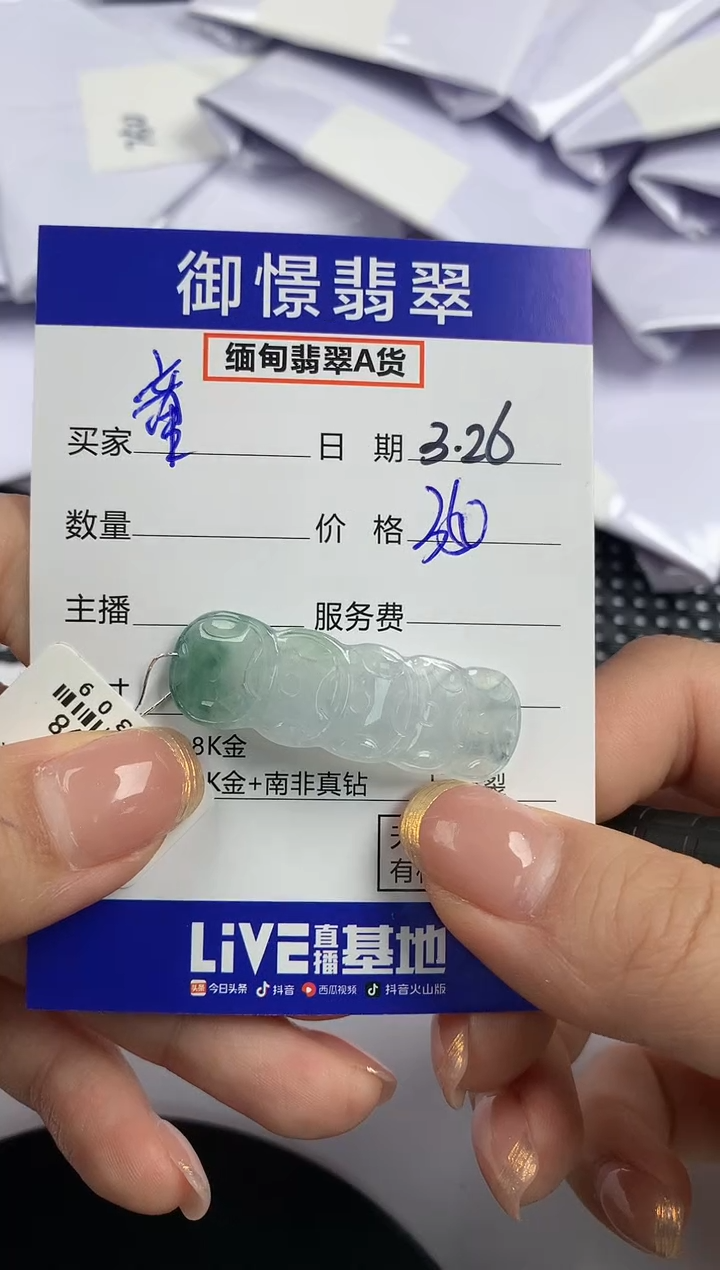 翡翠未镶嵌颈饰31          