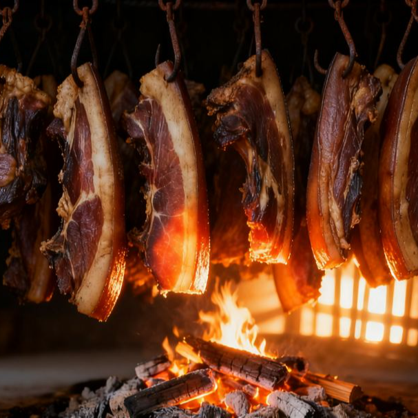 四川农家土猪腊肉古法盐腌柴火慢熏 肥瘦相间咸香不腻 