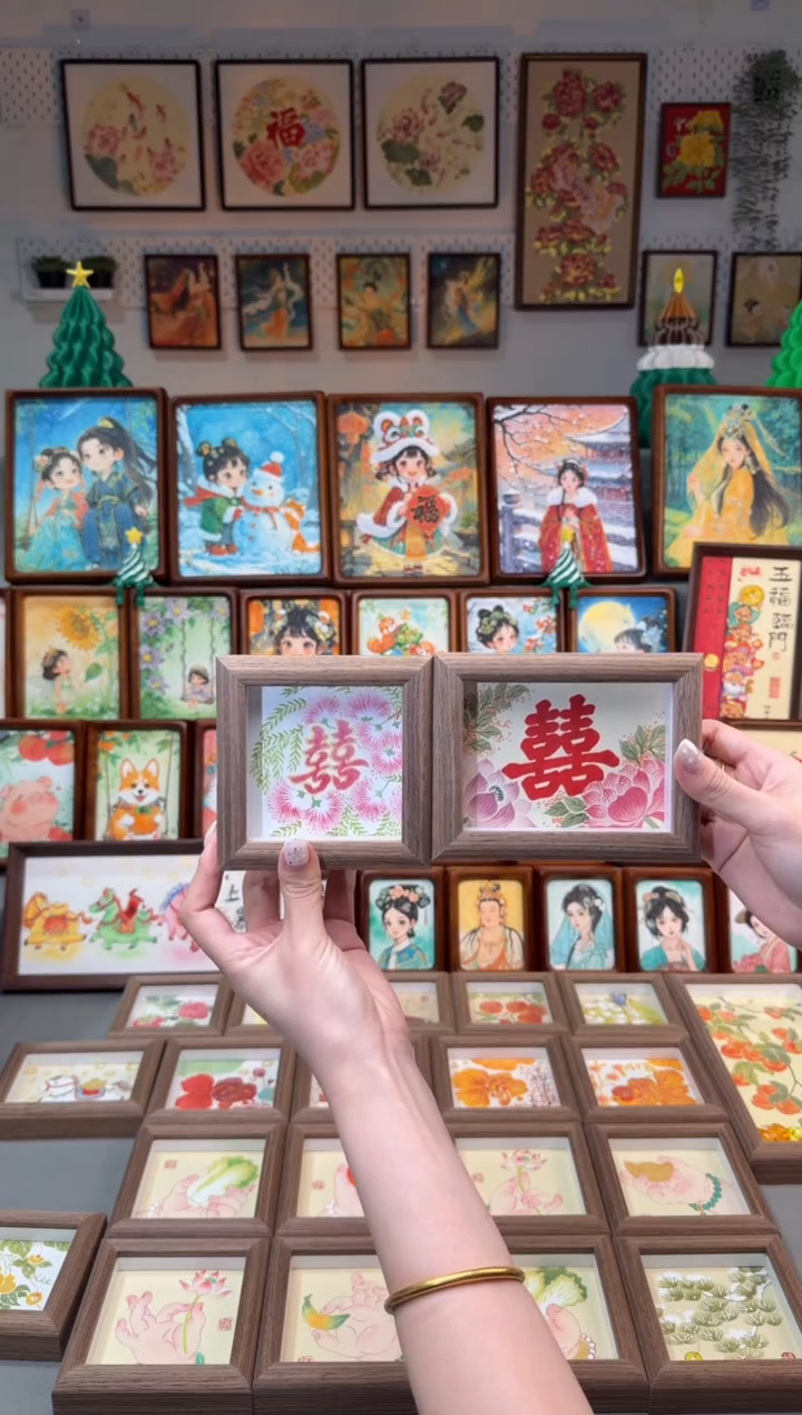 国画合欢双喜 荷花双喜 一组11