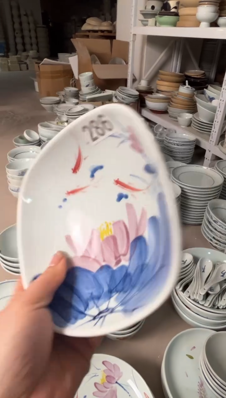 明舟大暇手绘6寸方形盘（随机图案单只装）
