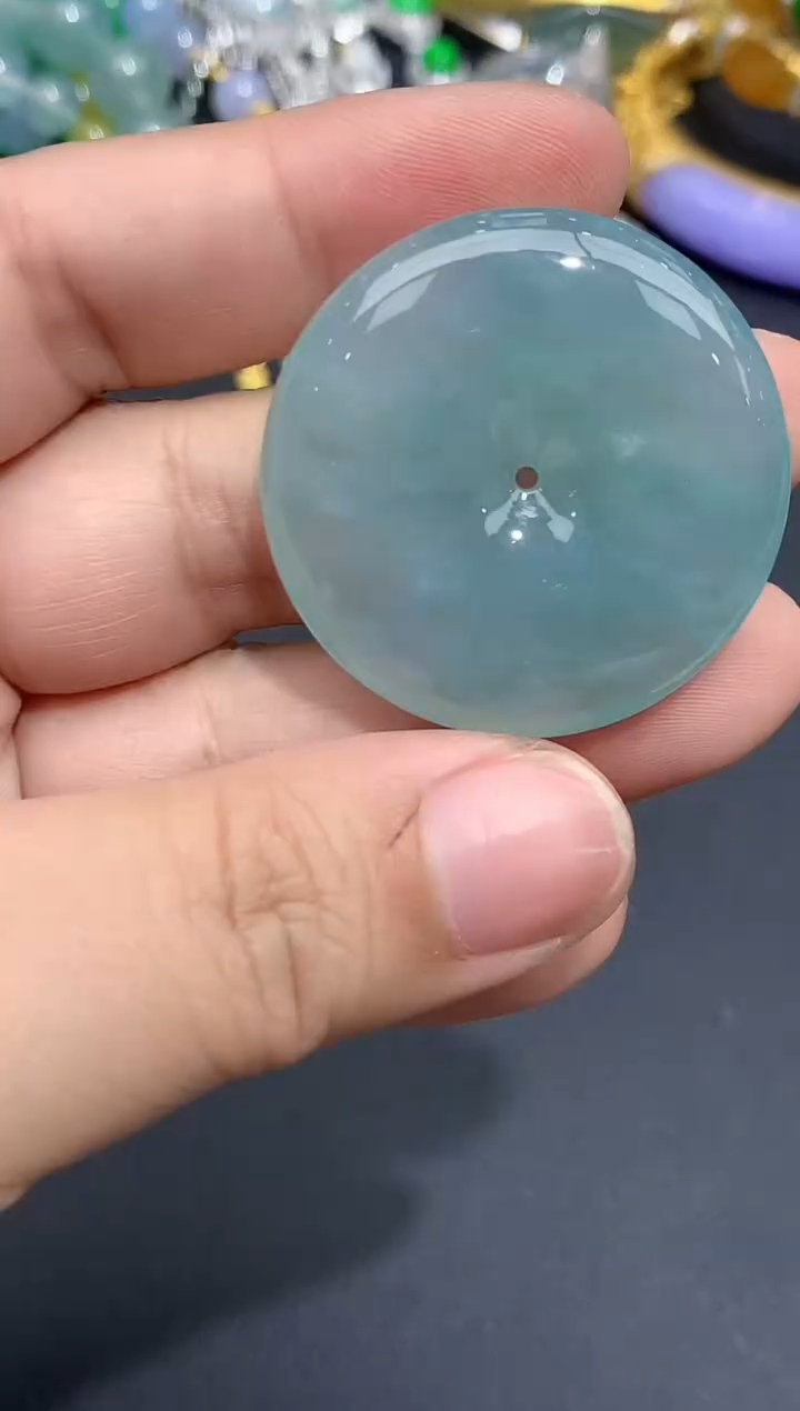 翡翠未镶嵌颈饰395-春日珠宝