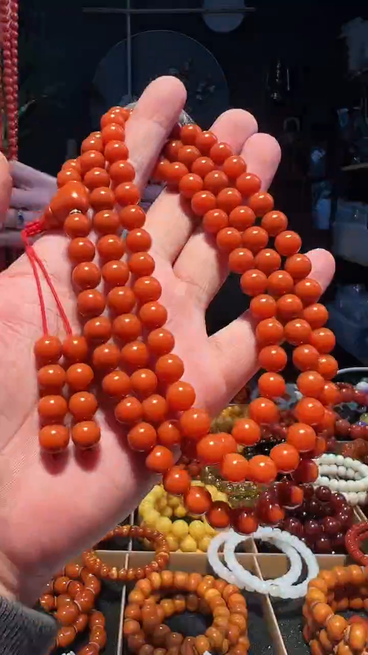 【闪购商品】南红玛瑙手串未镶嵌9左右柿子黄108