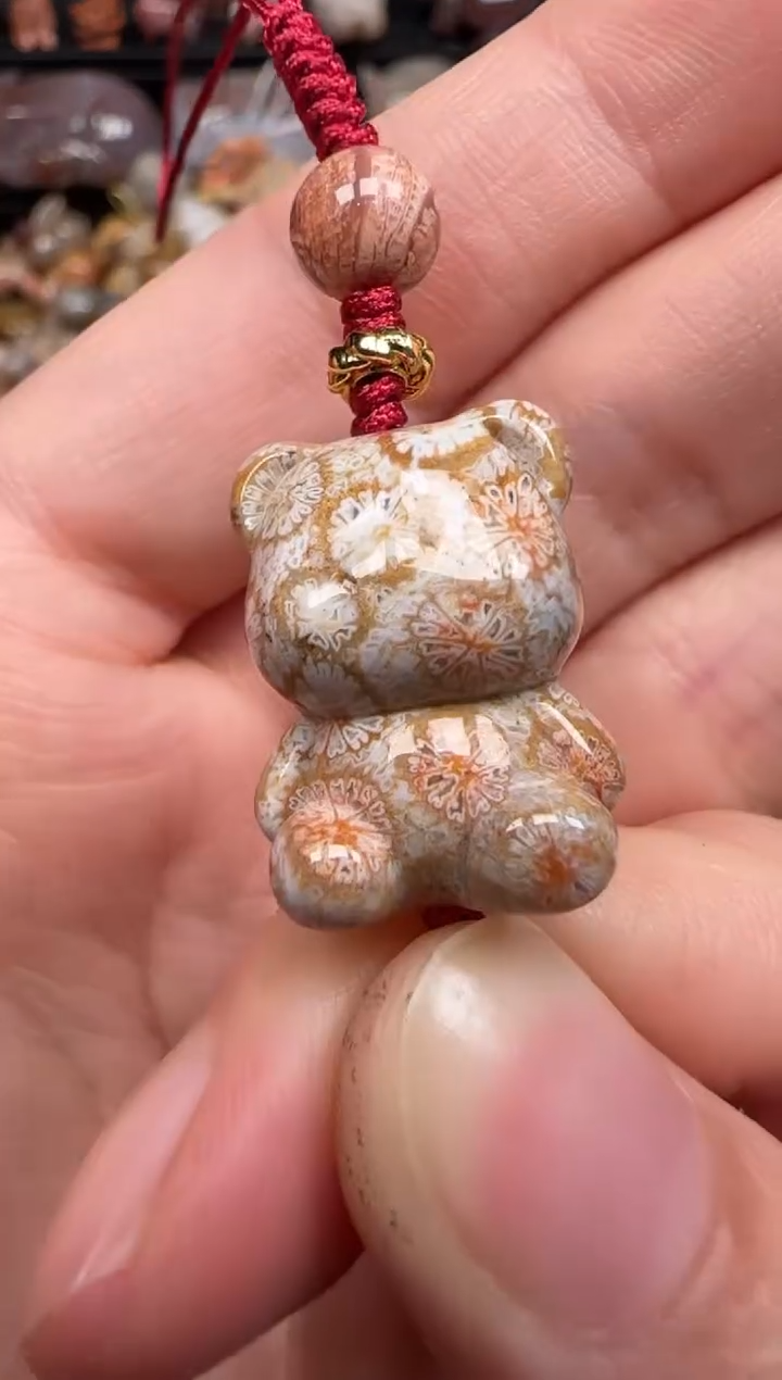 硅化珊瑚（珊瑚玉）未镶嵌颈饰185