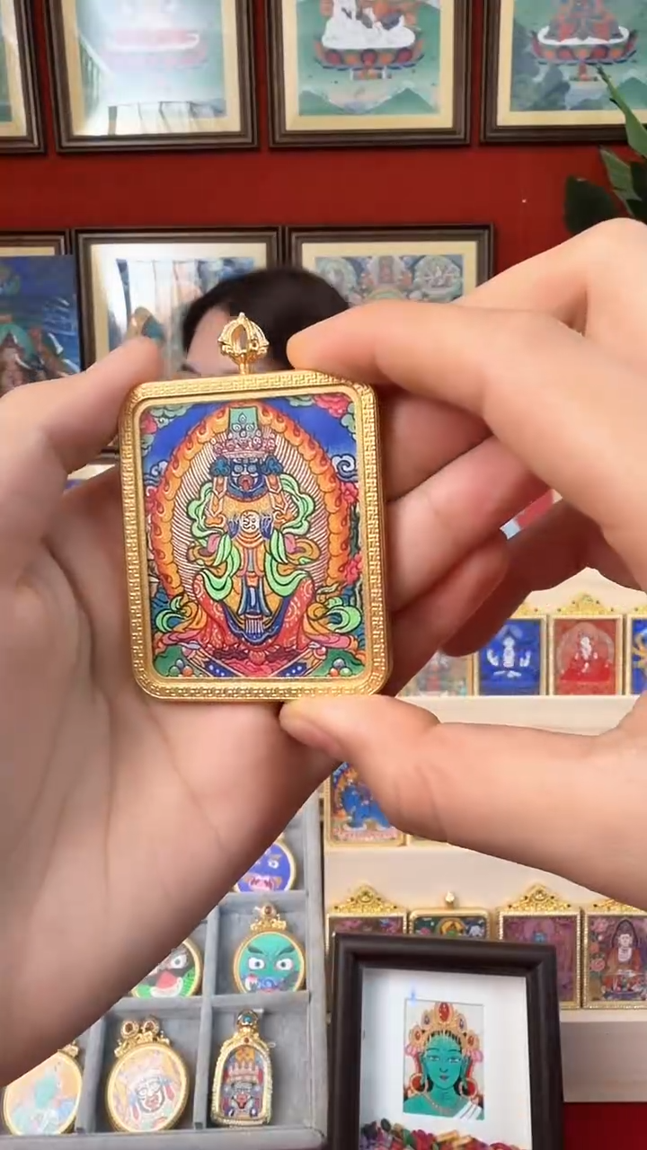 吊坠扎老师-热贡纯手绘