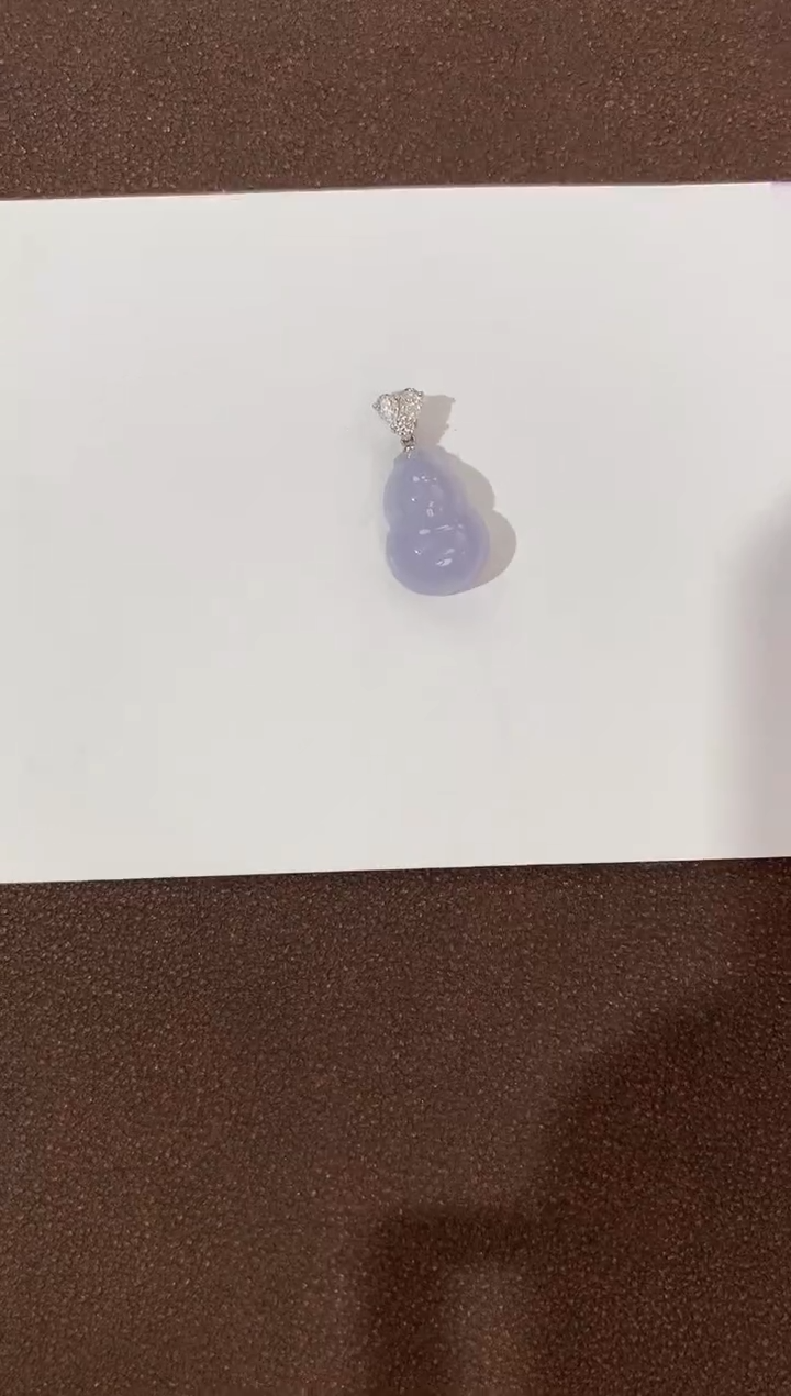 【闪购商品】翡翠颈饰18K金镶嵌天然缅甸a货翡翠1