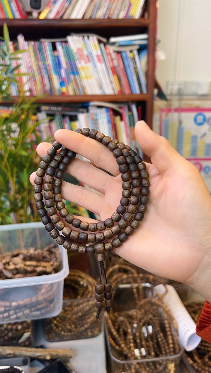 【闪购商品】沉香手串棋楠鼓珠单圈