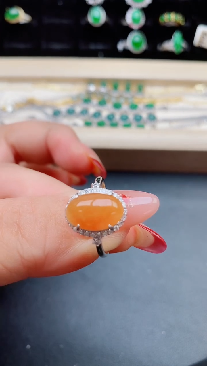 【闪购商品】翡翠戒指银S925镶嵌321321