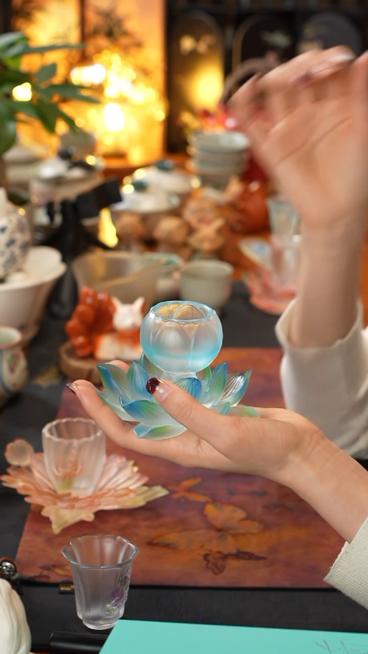 【闪购商品】十二花神杯垫加主人杯二月腊七月荷花系列