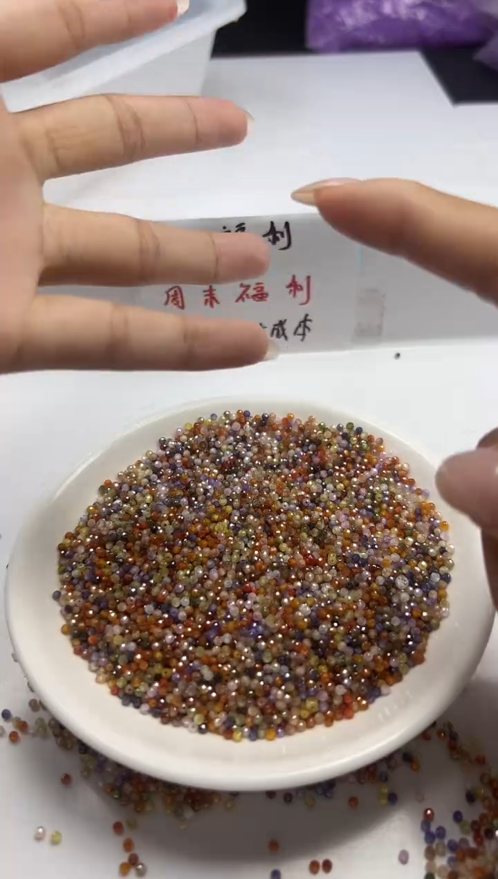 颈饰未镶嵌尖晶石x137彩切面锆*石2mm*100