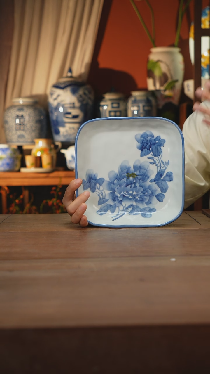 现代 景德镇设计师釉下手绘陶瓷餐具