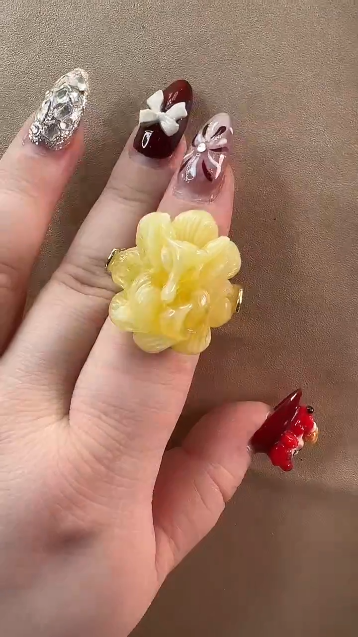 【闪购商品】琥珀戒指未镶嵌戒指