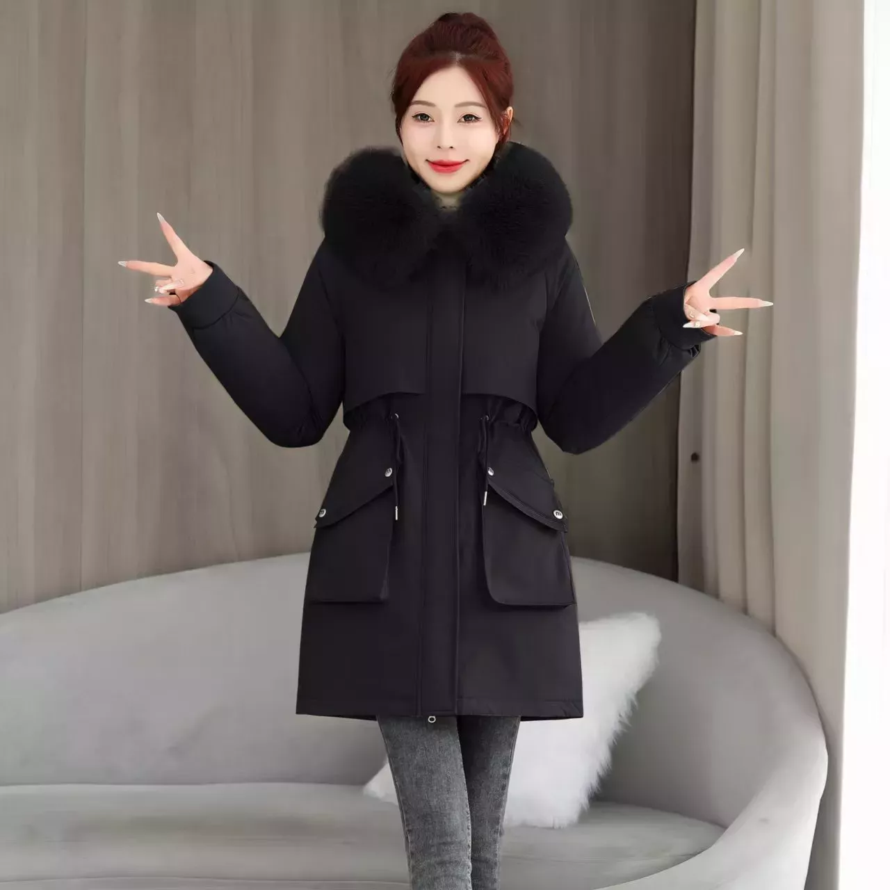 1 2025新款加绒加厚派克服382【D】